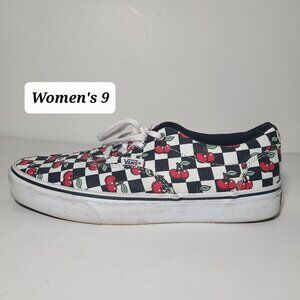 Vans Off the Wall Cherry Checkered Women's Low Shoes Size 9